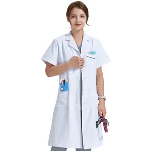 Kadınlar için laboratuvar önlüğü Pet hastane profesyonel beyaz mont cerrahi Premium dayanıklı öğrenciler için klinik çalışma doktor Lab Coat