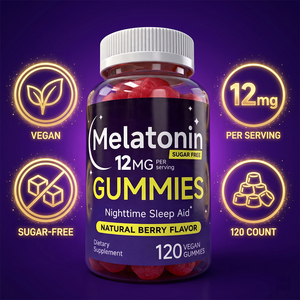 Gummies véganes à la mélatonine de marque privée, complément alimentaire naturel pour le sommeil aux baies - Product Image 2