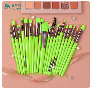 Bronas Para Ojos 2021 Giá Rẻ Bán Buôn 20 Cái Docolor Neon Đỏ Nhãn Hiệu Riêng Trang Điểm Eye Shadow Brushes Eyeshadow Eye Brushes Set - Product Image 5