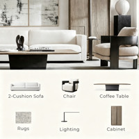 Canapé-lit double avec coussins pour salon, mobilier de salon pour appartement et villa, ensemble de canapés pour hall d'hôtel, mobilier d'intérieur.