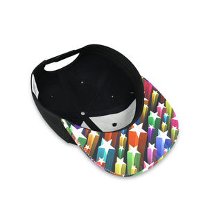 Кепка-снепбек с цветным принтом «звезды», черная, с плоским козырьком, модная, с индивидуальным дизайном, для активного отдыха - Product Image 5