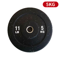 Vente en gros de plaques de poids en granules de caoutchouc multicolores avec logo personnalisé de 5 à 25kg, de 11 à 55lb pour l'entraînement physique en salle de sport