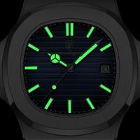 POEDAGAR 613 gaya sederhana jam tangan pria mewah Retro antik jam tangan kuarsa olahraga tahan air bercahaya Reloj Montre jam tangan