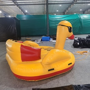 Grand canard gonflable jaune avec sièges, style pirate, radeau de fête <span class=keywords><strong>pour</strong></span> piscine, lac et plage - Product Image 3