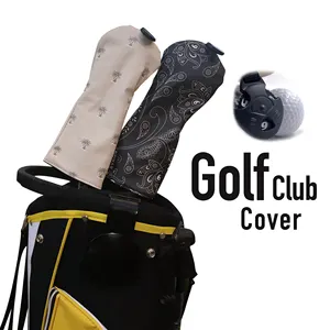 oem custom sublimation pu leather golf iron head cover golf club covers headcover accessories