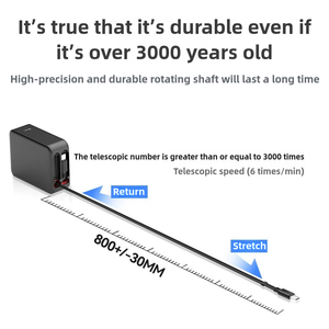 Cabos retráteis Carregador de parede <span class=keywords><strong>2</strong></span> em 1 Cabos embutidos GaN PD 35W USB C Charger Block com plug dobrável para iPhone Laptop - Product Image 5