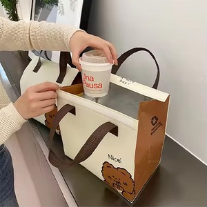 Personalized Thermal Lunch Cooler Bag Ultrasonic PP Nonwoven Laminated Insulated Food Takeaway Bag for Office - Product Image 6