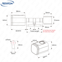 Serrure de porte intelligente à empreintes digitales de haute sécurité Tediton, norme européenne, avec application TTlock