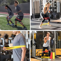 Juego de Bandas de Resistencia TPE con Logotipo Personalizado, Bandas de Entrenamiento para Glúteos y Bandas Elásticas de Fitness para Ejercicio y Yoga