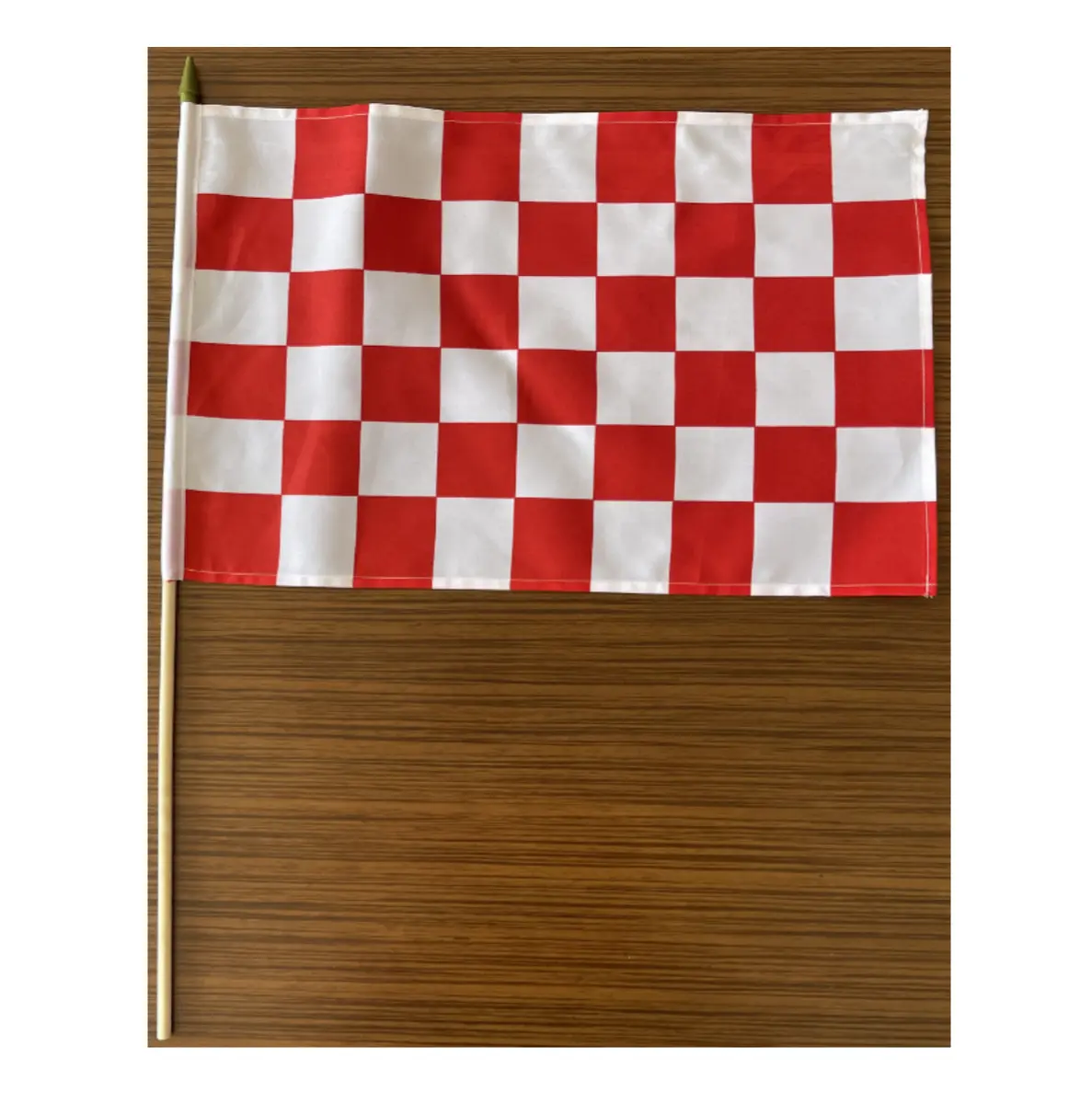 Bestseller Red und White Hand Racing Flag Hand fliegende Strand Banner Stand Teardrop rot weiß blau