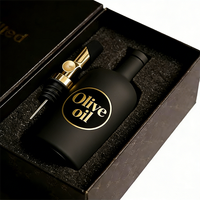 Bouteilles en verre vides personnalisées de 100 ml, noires mates, en gros, pour huile d'olive, avec bouchon en bois, compatibles avec les diffuseurs à bâtonnets, pour spiritueux, vinaigrettes et sauces