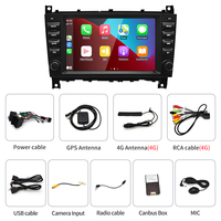 Reproductor Multimedia para Auto STWEI de 8 Pulgadas con Android AUTO y Carplay, Radio, Bluetooth, Navegación GPS para Mercedes Benz Clase C W203 RDS