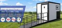 Toilettes portables accessibles aux fauteuils roulants, unité de salle de bain préfabriquée en conteneur de 10 pieds