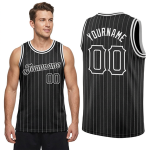 Maillot de basket-ball imprimé sur mesure - Débardeur de sport court personnalisé - Vêtements de sport respirants de qualité supérieure 100% polyester - Product Image 1