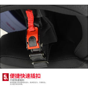 Casco de Motocicleta Abierto Homologado por ECE con Hebillas de Liberación Rápida y Clips para Correa de Barbilla de ABS - Product Image 6