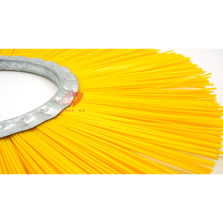 Zhenda Hot-salling PP Material CAT Sweeper Flat Wafer Brush For Snow Cleaning