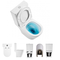WC en céramique pour hommes et femmes, avec chasse d'eau intégrée, à siphon en S ou en P, cuvette sur pied ou encastrée, réservoir en plastique, pour hôtel