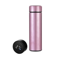 Termo Inteligente de Acero Inoxidable de 500 ml con Recordatorio, Pantalla Digital LED de Temperatura, Botella de Agua Inteligente Aislada de Acero Inoxidable