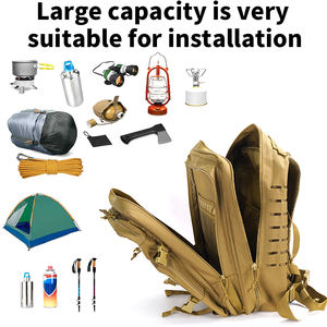 SABADO extérieur <span class=keywords><strong>Coyote</strong></span> motif tactique survie chasse sac à dos étanche MOLLE Camo sac avec découpe Laser fermeture à glissière - Product Image 2