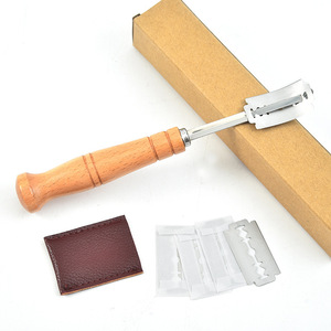 Coupe-pain en acier inoxydable, diviseur de pâte avec manche en bois de hêtre, couteau à baguette, coupe-pain, couteau de boulanger - Product Image 4