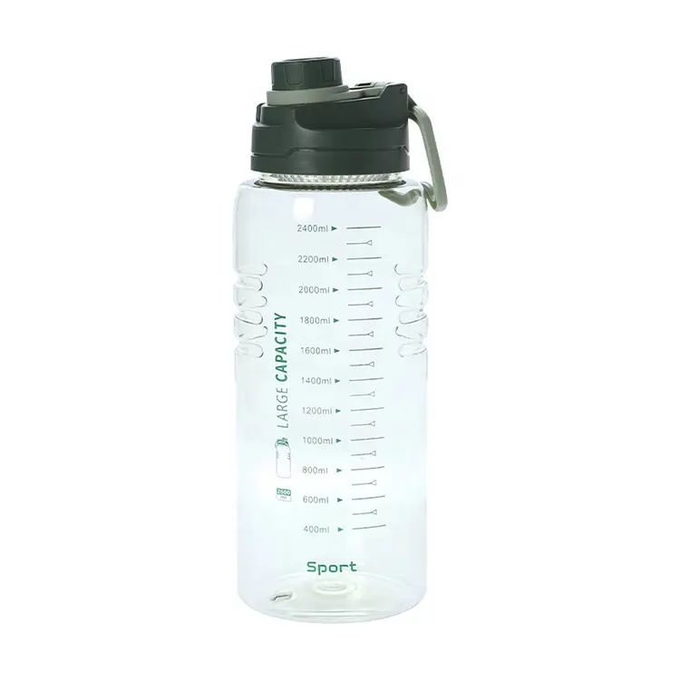 Ölçek 2600ml 87oz doğrudan içme spor su şişesi ile açık taşınabilir plastik galon su şişeleri