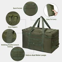 Sac de voyage tactique grand format 60L/90L léger en tissu Oxford 600D avec fermeture éclair pour voyage, camping en plein air, déménagement, rangement de lit 39