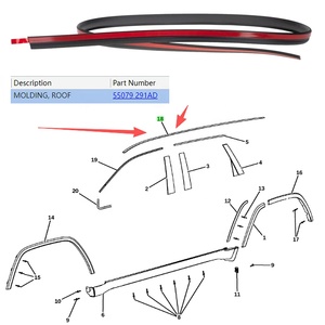 55079291AD 55079290AD nouvelle bande d'étanchéité extérieure de toit côté gauche et droit pour Jeep Grand Cherokee Kit 2011-2022 moulure de toit - Product Image 5