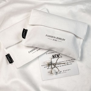 Custom Cotton Bag Cosmetic Cloth Jewelry <b>Gift</b> Packaging Bag <b>Envelope</b> Cotton Bag - Product Image 6