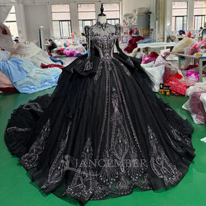 مذهل أسود حلو 16 Quinceanera فساتين الكرة ثوب القوطي 15 عيد ميلاد Xs216 - Product Image 3