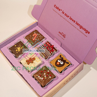Vente en gros Emballage de beignet personnalisé avec logo Boîte à brownies mini cupcake cookie food
