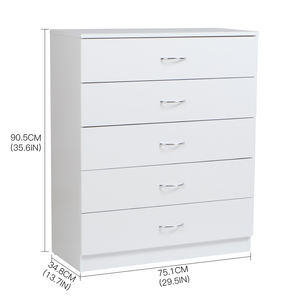 Chambre à coucher moderne et bon marché, <span class=keywords><strong>commode</strong></span> en bois, <span class=keywords><strong>commode</strong></span> <span class=keywords><strong>blanche</strong></span> en bois à <span class=keywords><strong>5</strong></span> <span class=keywords><strong>tiroirs</strong></span> pour chambre à coucher - Product Image 6