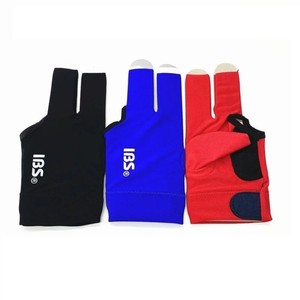 Alta calidad IBS mano izquierda abierta 3 dedos guantes de billar guantes de taco de billar Unisex Fitness deportes accesorios de billar - Product Image 6