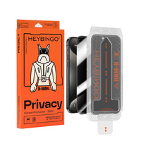 Heybingo Logo personnalisé protecteurs d'écran en verre anti-espion pour iPhone 15 14 Pro Max Film de verre trempé anti-peep intimité sans poussière