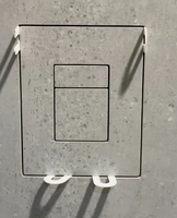 Kit complet de gabarits de découpe de carreaux pour plaque de chasse d'eau dissimulée de toilettes murales, outil de localisation de perçage de carreaux de précision