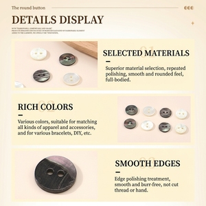 Boutons en résine écologique personnalisés à deux trous, en gros, attaches décoratives pour la couture, formes cœur et carré pour chemises et manteaux. - Product Image 2