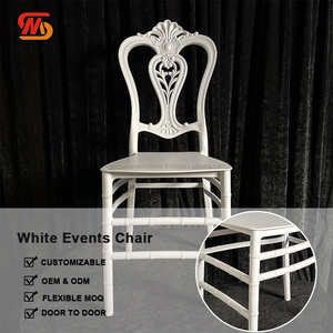 Sillas de boda de resina blanca de lujo SMOOTH, sillas tipo trono monobloque para bodas y eventos - Product Image 3