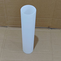 Tube en verre cylindrique givré blanc opale, ouvert aux deux extrémités, abat-jour droit en verre de remplacement pour luminaire suspendu, vente en gros