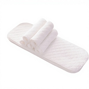 Inserto Absorbente para <span class=keywords><strong>Pañales</strong></span> de Tela para Bebé, Diseño de 3 Capas de Tacto Seco, 100% Algodón, Revestimiento Impermeable, Protección Contra Fugas, Tamaños Personalizables, Blanco - Product Image 3