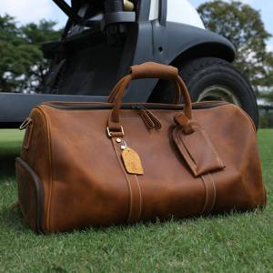 Accessori da viaggio portatili in pelle vera borsa da Golf in stile europeo americano stile retrò - Product Image 5
