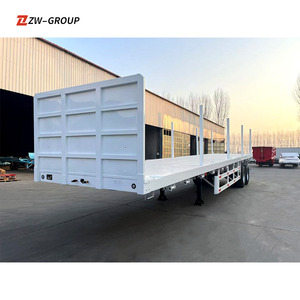 2025 Precio barato de fábrica 2 ejes 20 pies 40 pies 60 pies contenedor cama plana semirremolque remolque plataforma - Product Image 5
