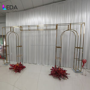 Leda ชุดฉากหลังโลหะสแตนเลสสีทองสำหรับตกแต่งเวทีสำหรับงานแต่งงาน - Product Image 3