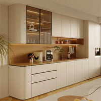 YALIG Hochwertiger Moderner Holz-Weinschrank und Vitrine für Wohnzimmer und Esszimmer Hausbar
