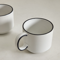 Tasse en porcelaine et en céramique blanche émaillée, livraison rapide, livraison gratuite, Oem et Odm, 80 pièces