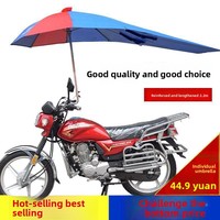 Paraguas de Motocicleta Manual para Hombre, 125 cm, Moderno, de Aleación de Aluminio, con Mango de Plástico Recubierto de Negro, Totalmente Desmontable, Engrosado e Impermeable
