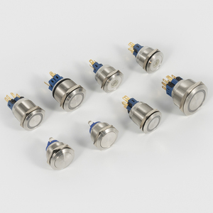 Interruptor de Botón Metálico IP65 de 12mm 16mm 19mm 22mm 25mm, Momentáneo, con Bloqueo, Impermeable, con Luz LED - Product Image 2