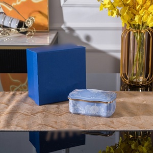 Italian 1735 European Style Ceramic Tissue <b>Box</b> Napkin <b>Box</b> Storage <b>Box</b> Model Home Living Room Coffee Table Ornament - Product Image 5