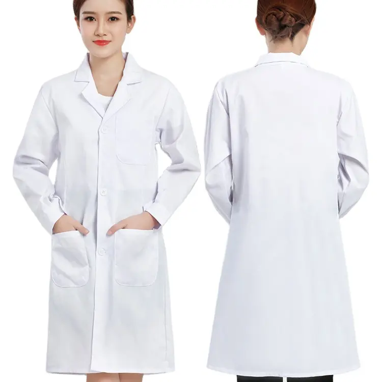 Cotton Medical Clothing Krankenhaus uniform für Ärzte Krankens ch wester Männer Frauen Krankenhaus kleidung Langarm Kurzarm Labor kittel