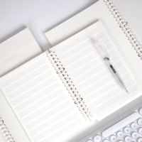 Carnet A5 avec couverture transparente en PP imperméable et reliure à anneaux, possibilité de personnaliser les pages d'appoint et les pages intérieures