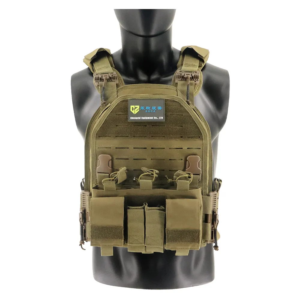 Corte a laser Coletes Táticos Molle Plate Carrier Quick Release Vest Outdoor CS Paintball Proteção Coletes