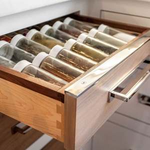 Petites armoires de cuisine, îlot de cuisine avec rangement, îlot de cuisine moderne en bois, style shaker - Product Image 6